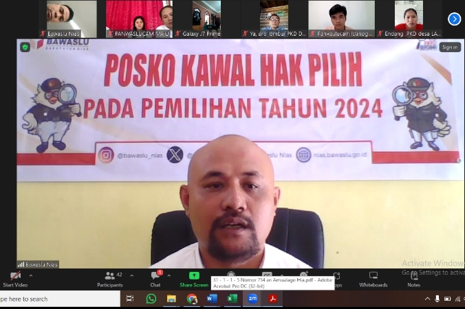 Bawaslu Kabupaten Nias Hadiri Launching Posko Kawal Hak Pilih